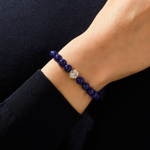 Exclusive Leo Beaded Bracelets - Solid Silver