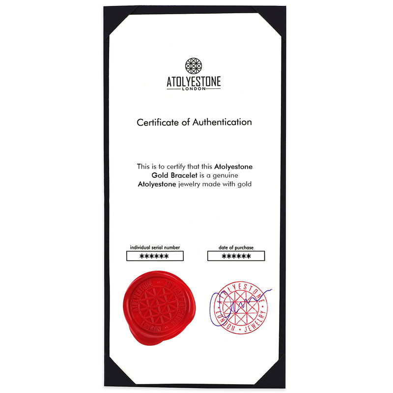 Atolyestone Gold Bracelet Certificate