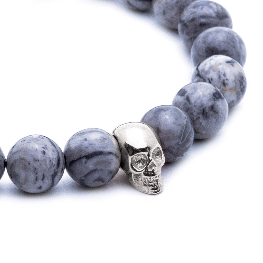 Beaded Bracelet - White Gold