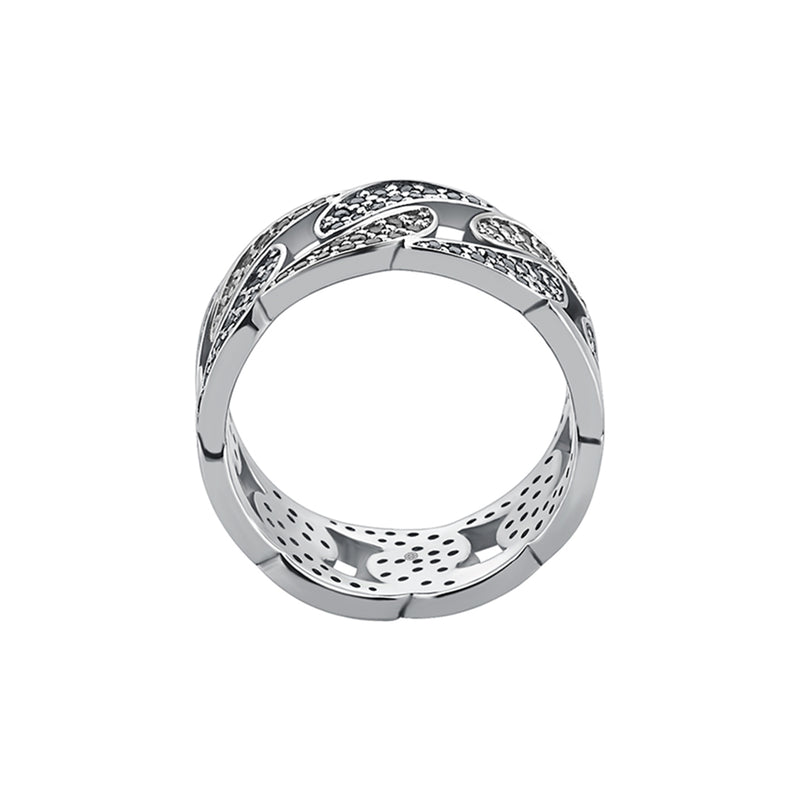 Men's 1.66ct Real Diamond Paved Wedding Band Ring in Solid Silver