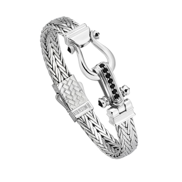 Iconic Woven Bangle in Silver