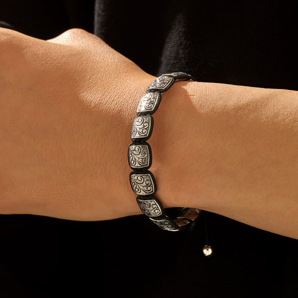 Imperial Classic Macrame Bracelet - Solid Silver