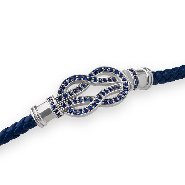 Men's Infinity Charm Leather Bracelet
