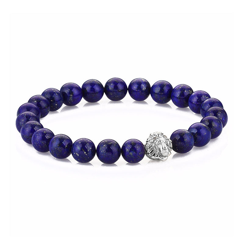 Exclusive Leo Beaded Bracelets - Silver - Lapis Lazuli