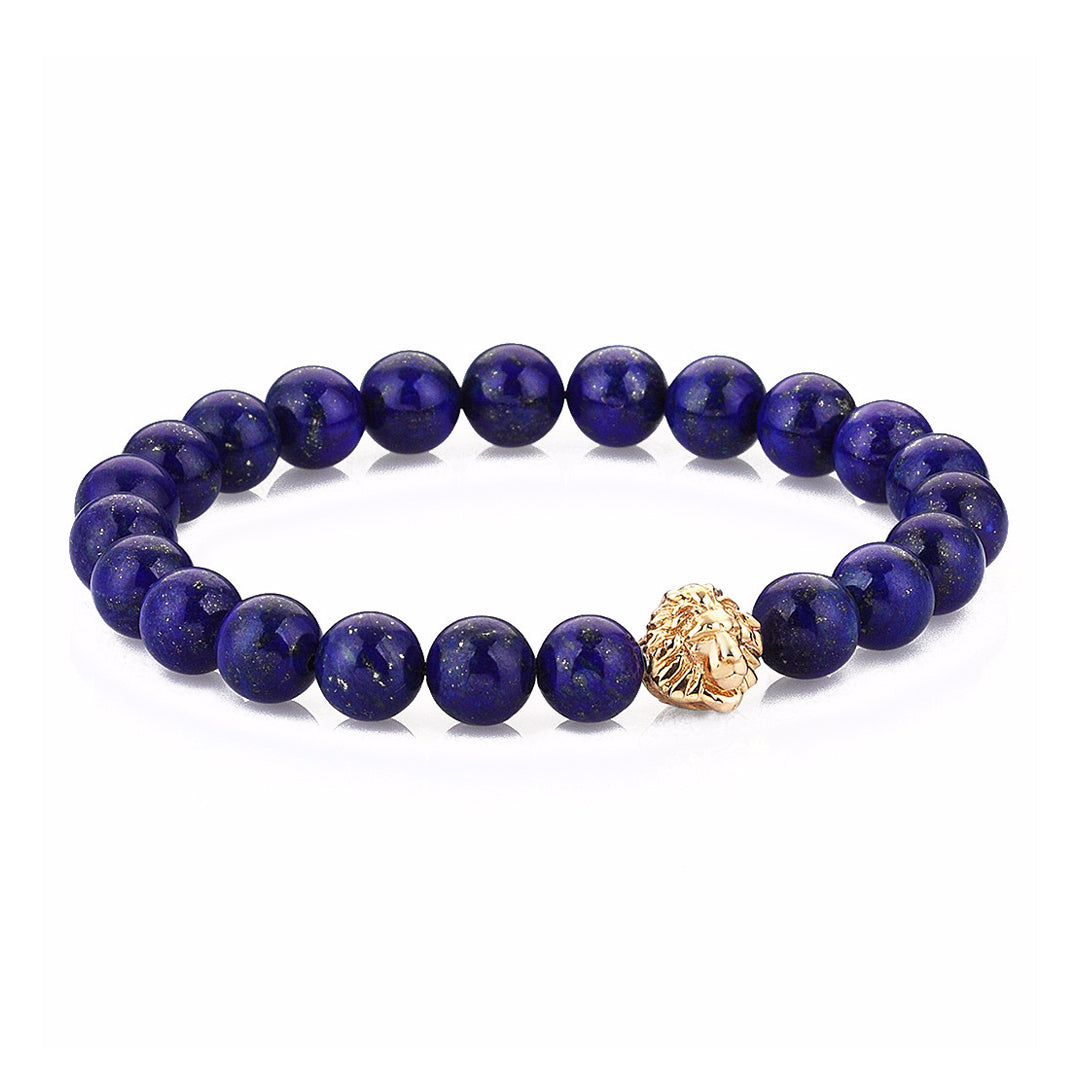 Exclusive Leo Beaded Bracelets - Yellow Gold - Lapis Lazuli