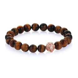 Mens Leo Beaded Bracelets - Tiger Eye