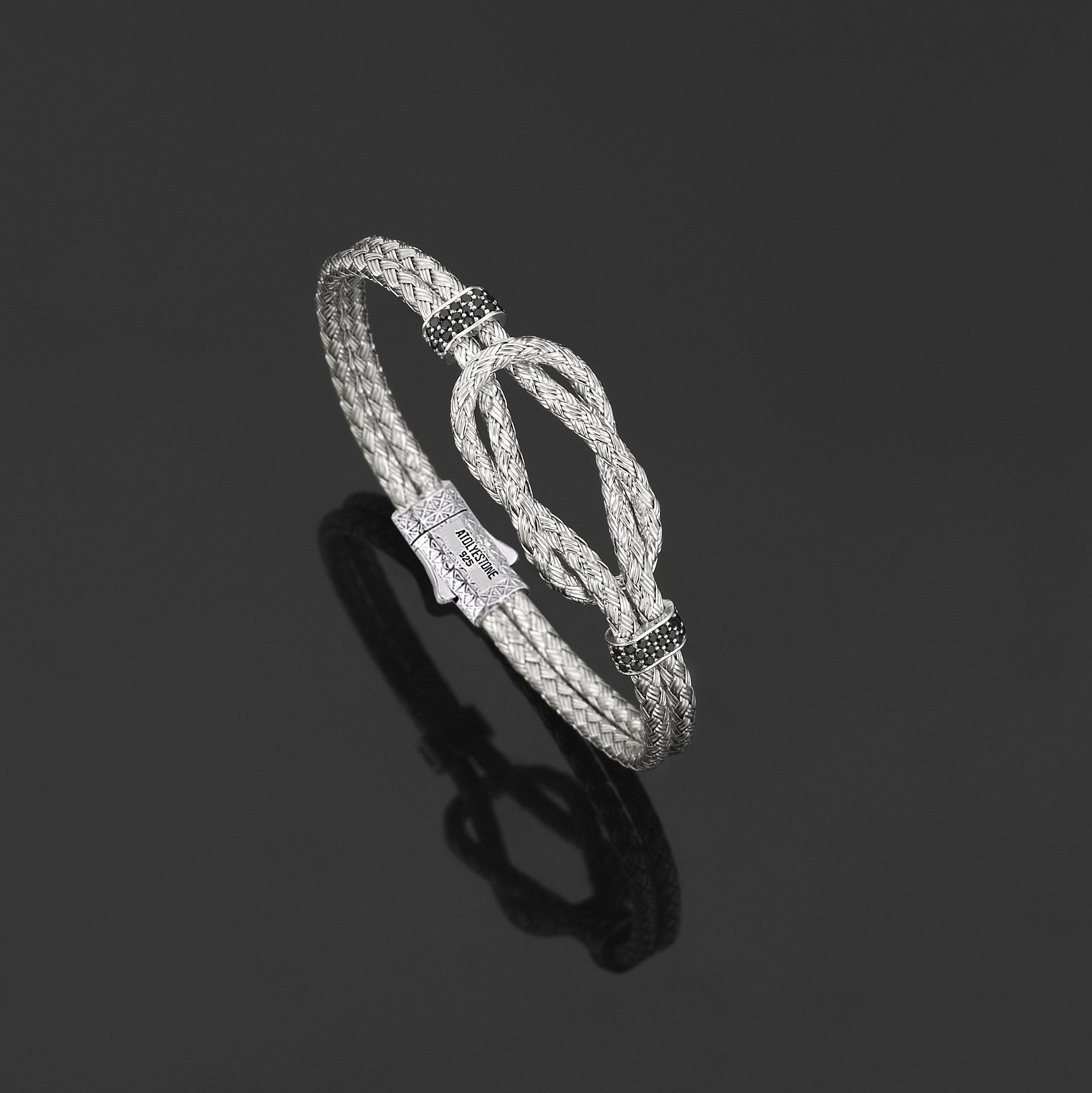 Men Silver Artillery Bangle Plating Silver