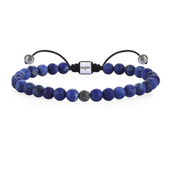 Men's Macrame Beaded Bracelet - Sodalite - Black Diamond