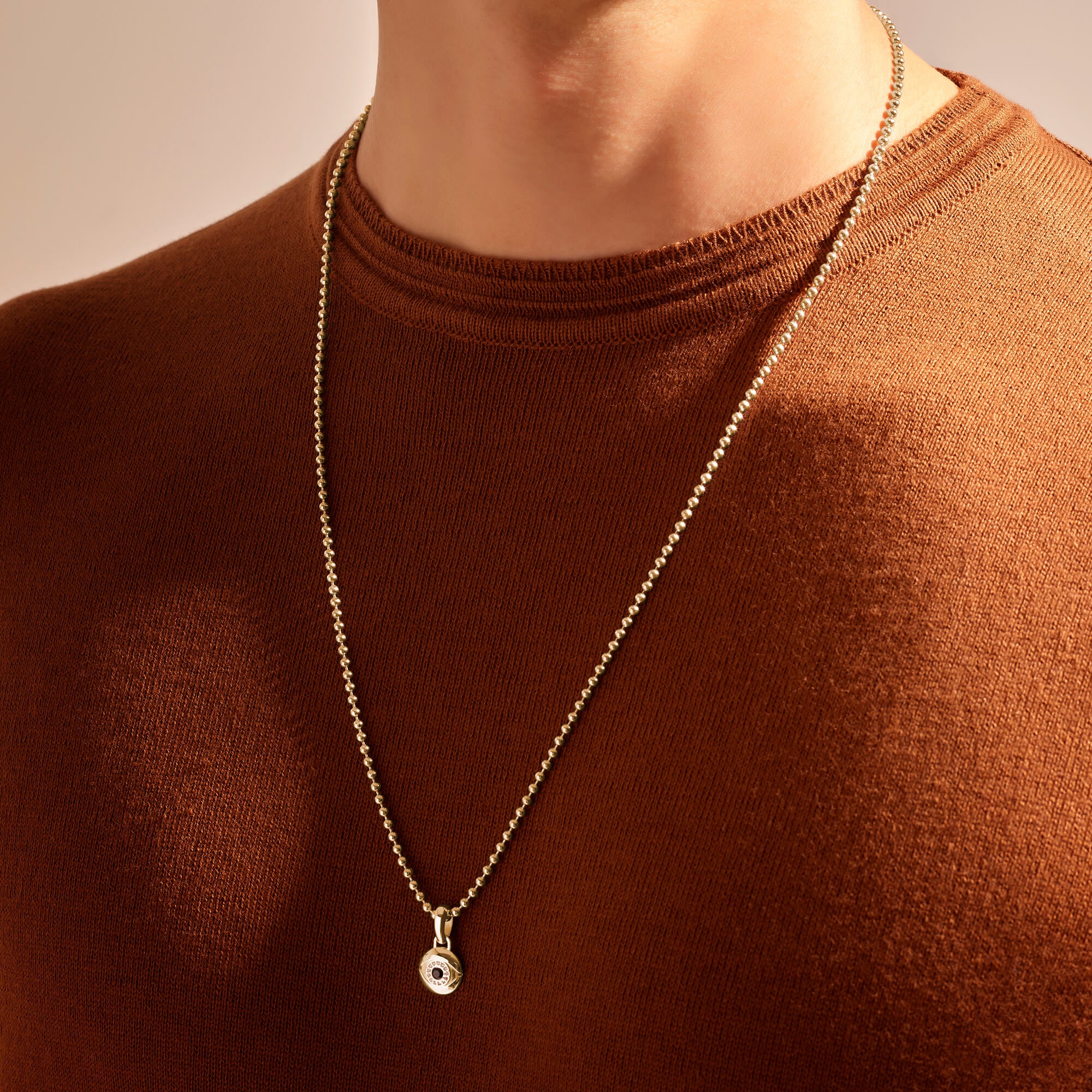 Men's Evil Eye Pendant in Gold (Pendant only)