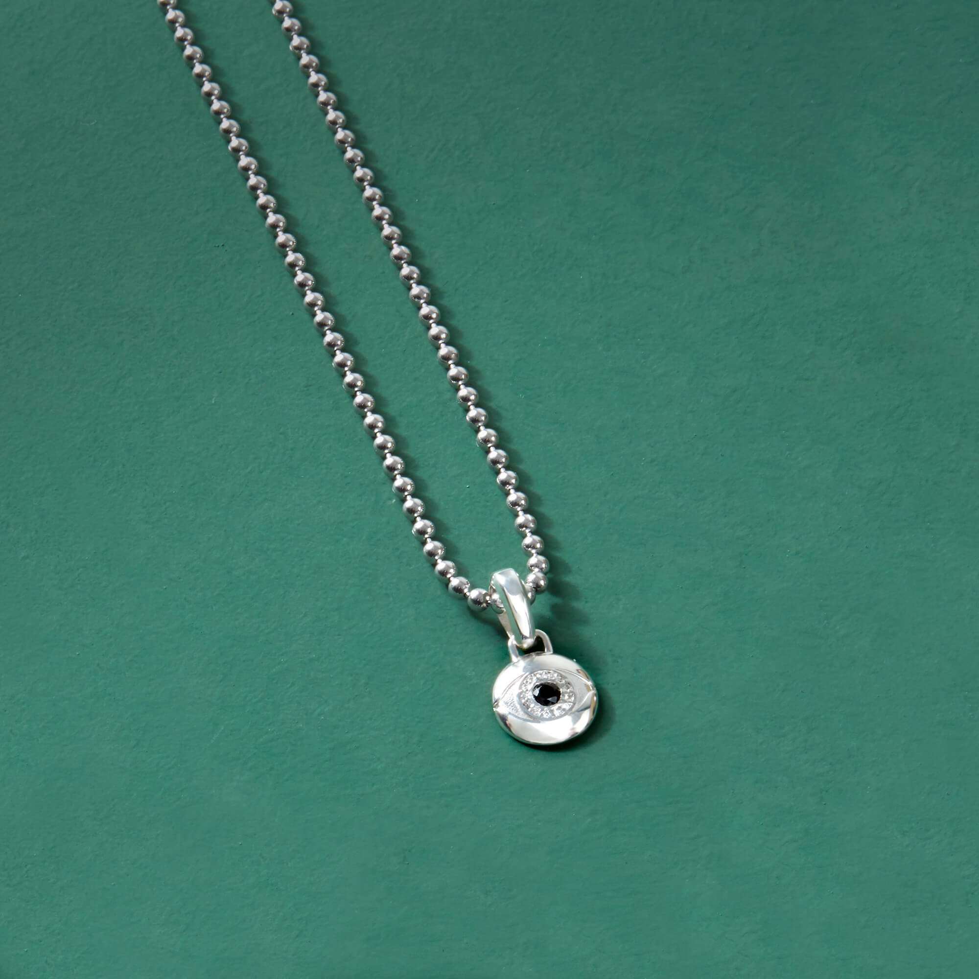 Men's Evil Eye Pendant in Silver