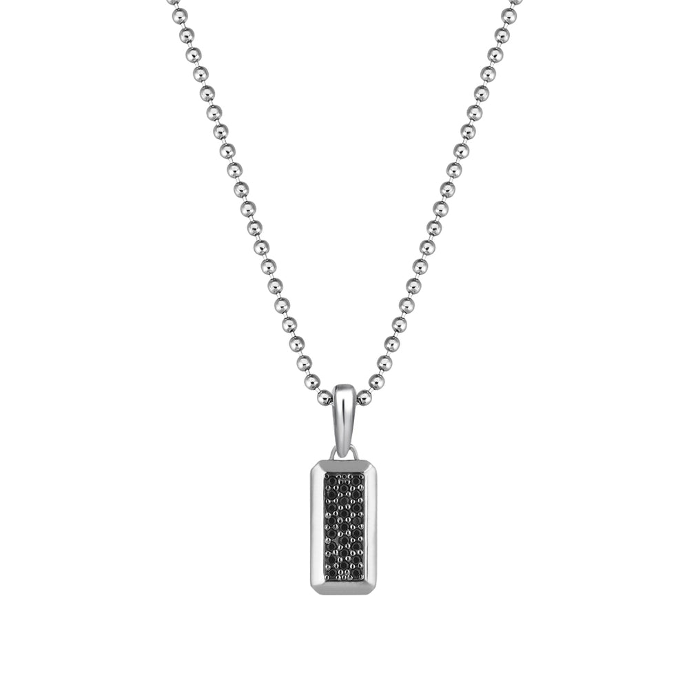 Mens silver diamond pendants on sale