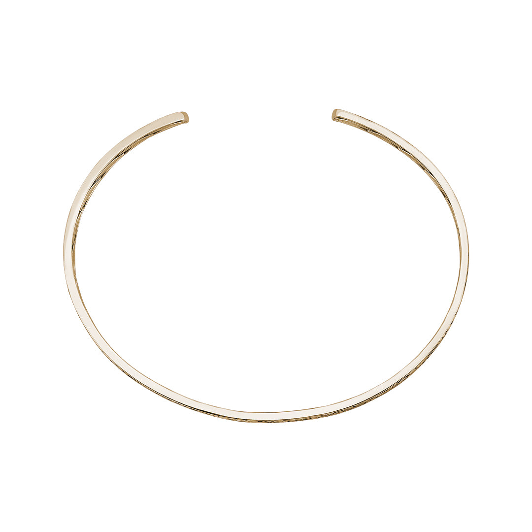 Men's Real Gold Minimal Open Cuff 