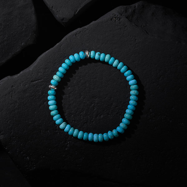 Men's Minimal Turquoise Gemstone Beaded Bracelet