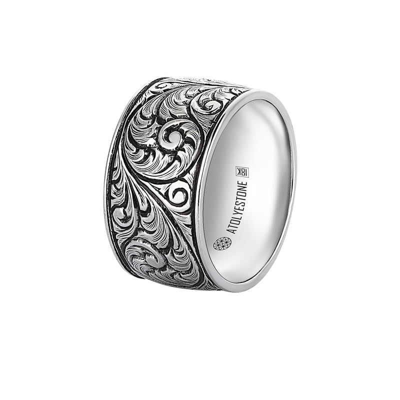 Premium Classic Band Ring in 14k White Gold