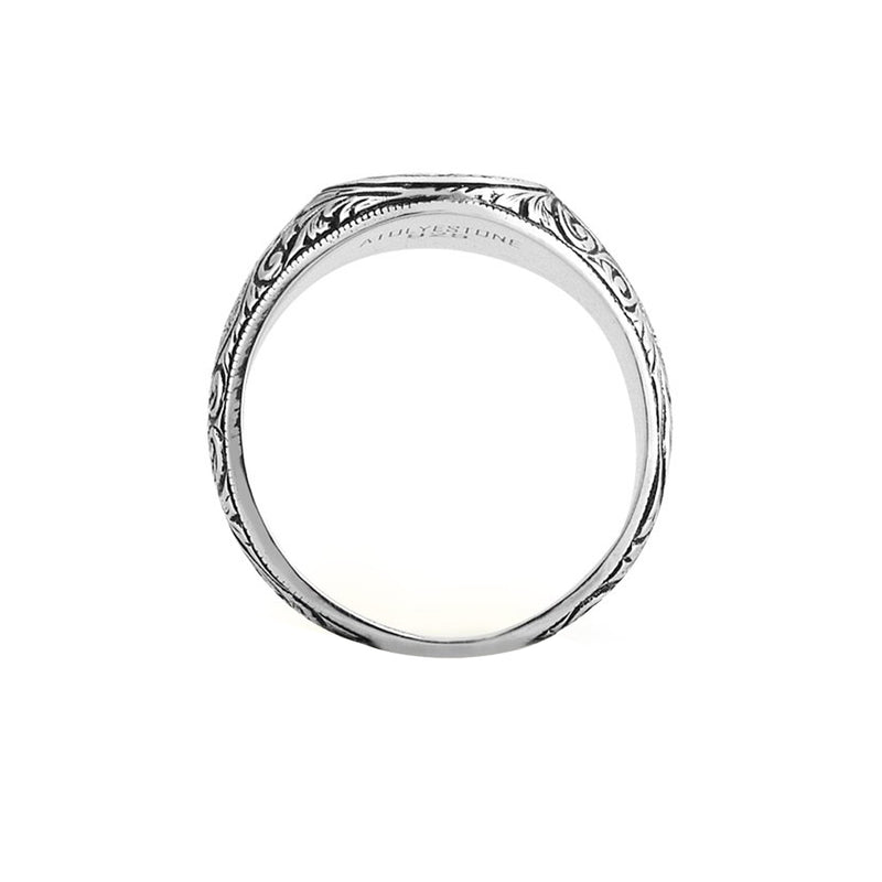 Mens Oval Classic Ring - Solid Silver