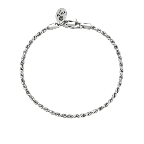Men's Rope Chain Bracelet In Sterling Silver - Atolyestone