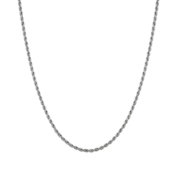 Rope Necklace Chain in Silver