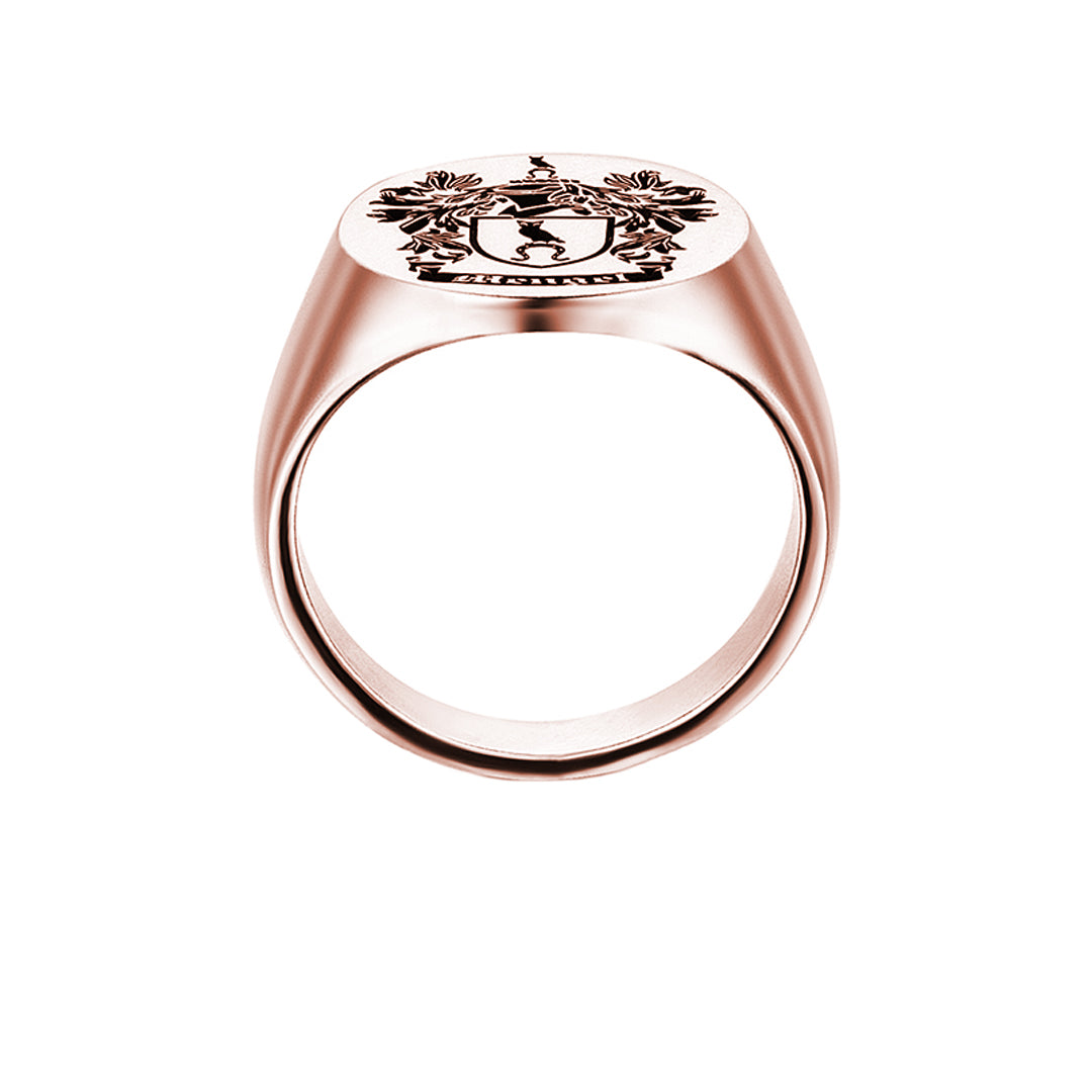Carved Signet Round Ring Base for Family Crest