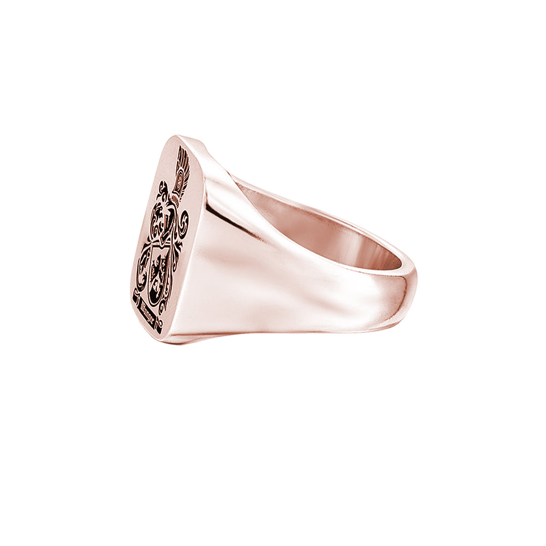 Carved Signet Square Ring Base for Family Crest