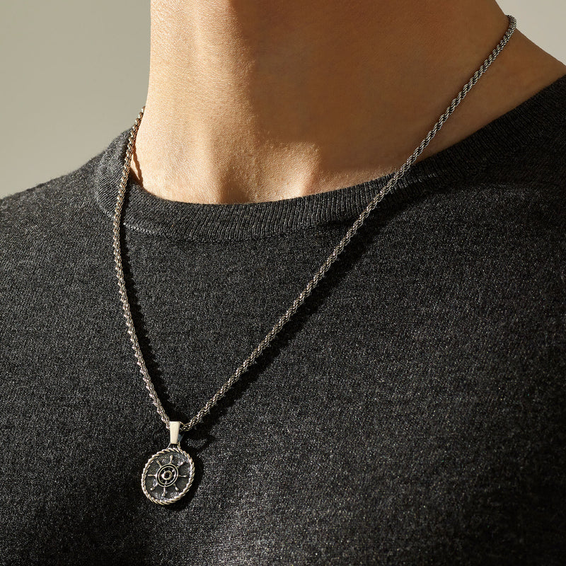 Rudder Necklace - Solid Silver (Pendant only)