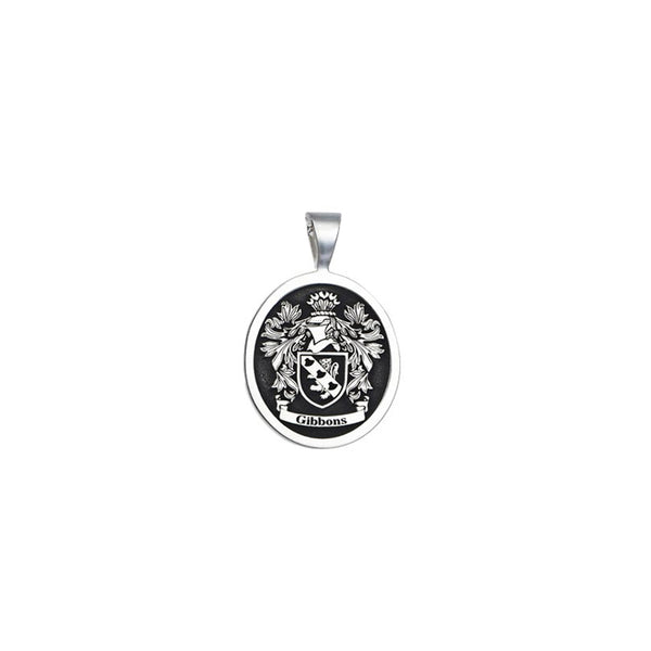 Customized Family Crest Pendant - Solid Silver