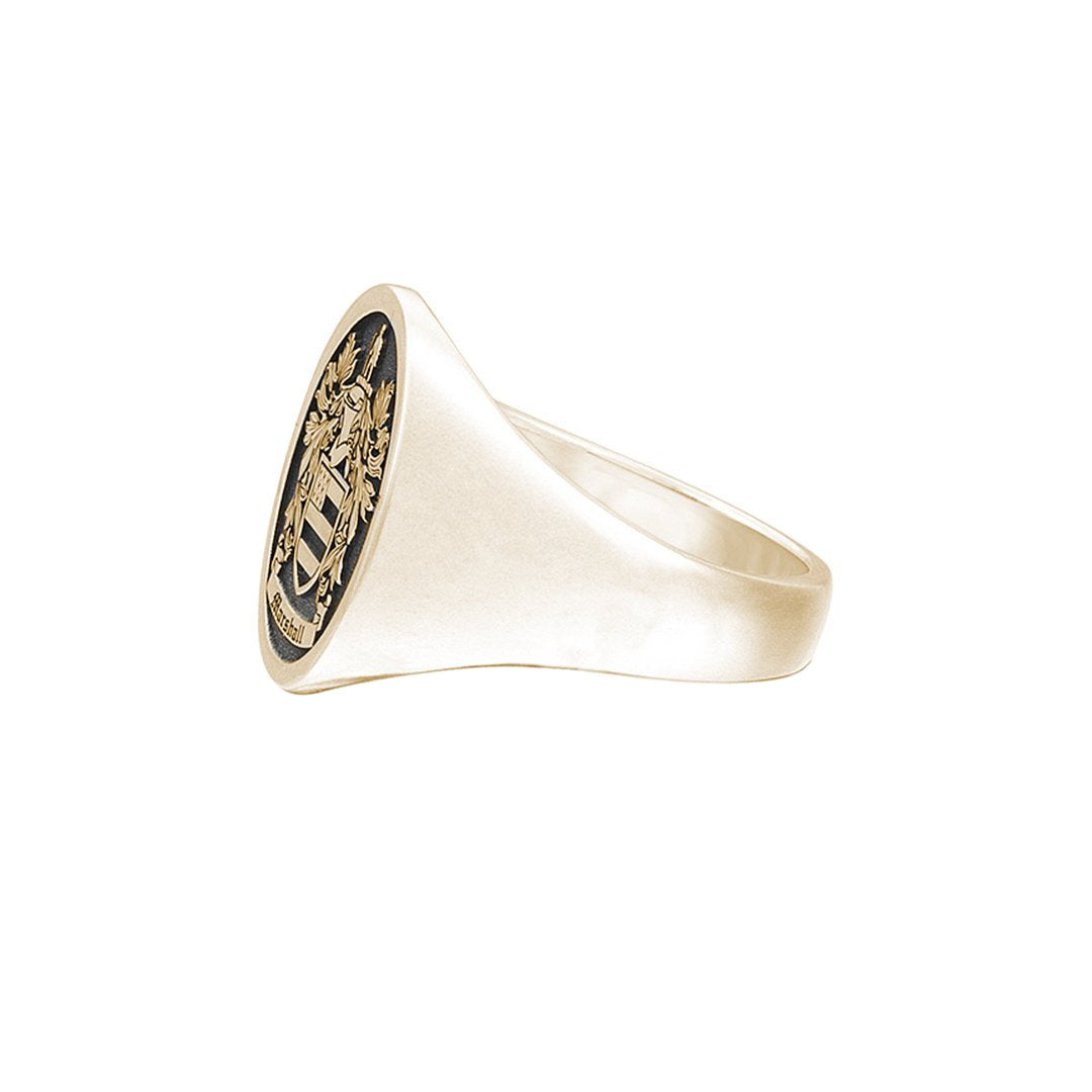 Signet Round Ring Base For Family Crest for Men