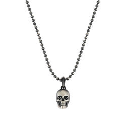 Skull Charm Necklace - Sterling Silver