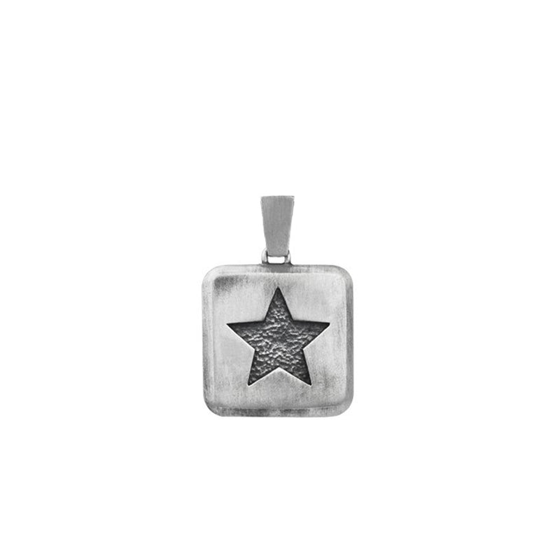 Mens Star Pendant - Solid Silver