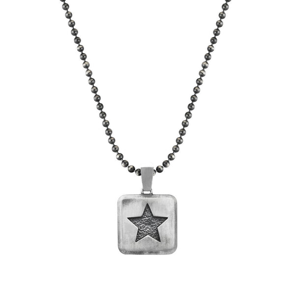 Mens Star Necklace Charm With Chain