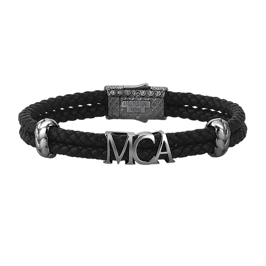 Atolyestone Statements - Black Leather - Gunmetal