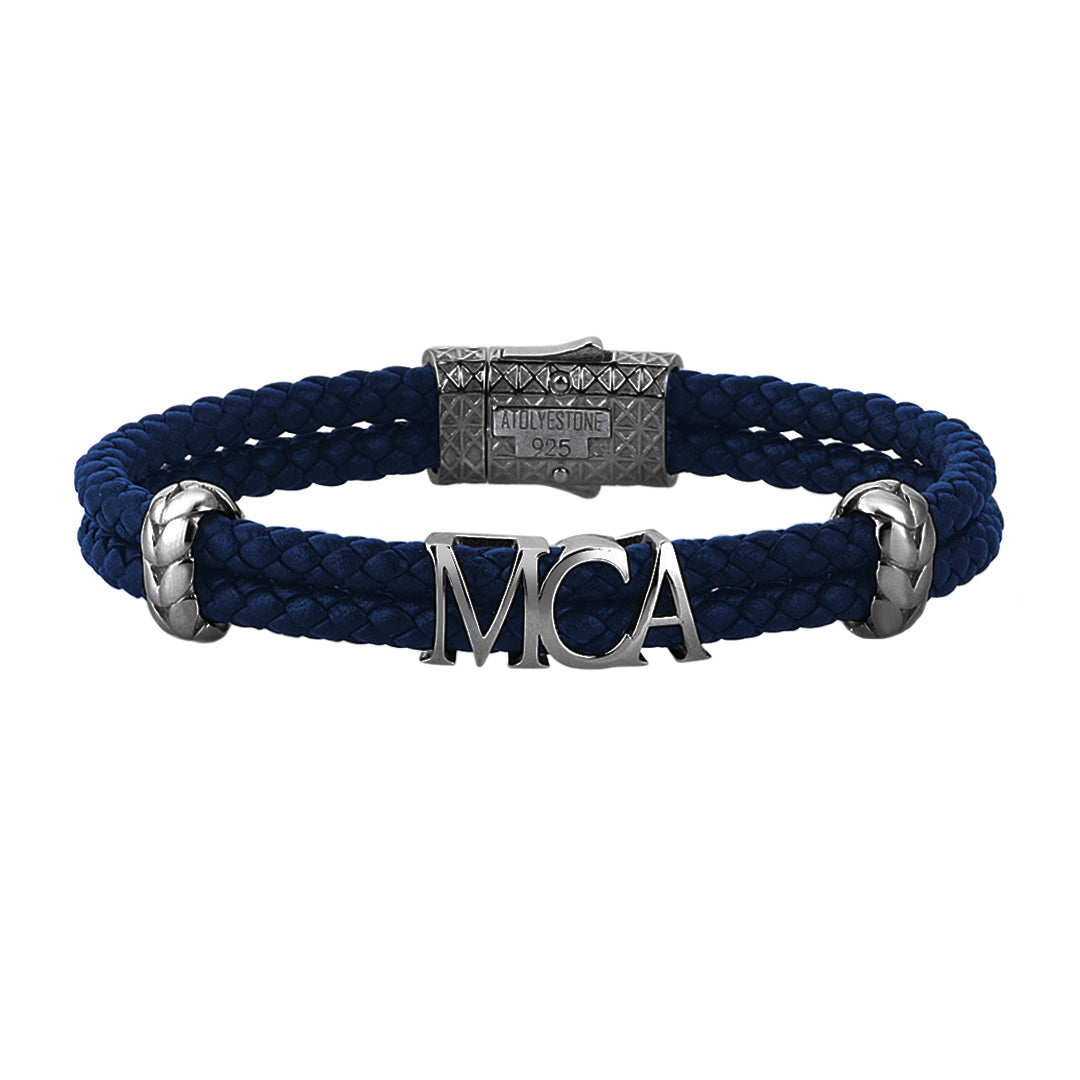 Atolyestone Statements - Blue Leather - Gunmetal