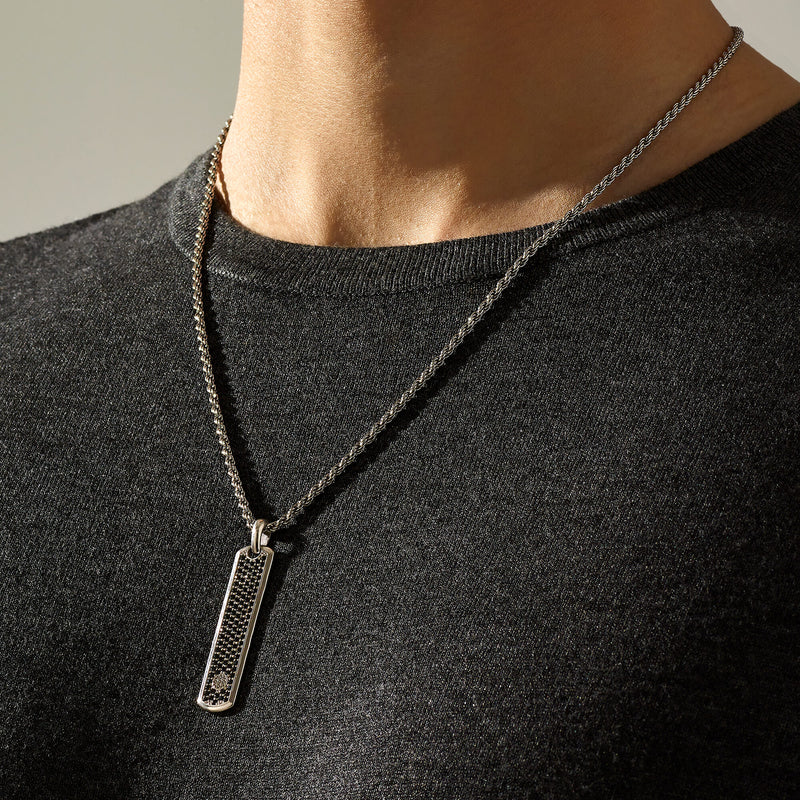 Samurai Tag Necklace - Solid Silver ( Pendant Only)