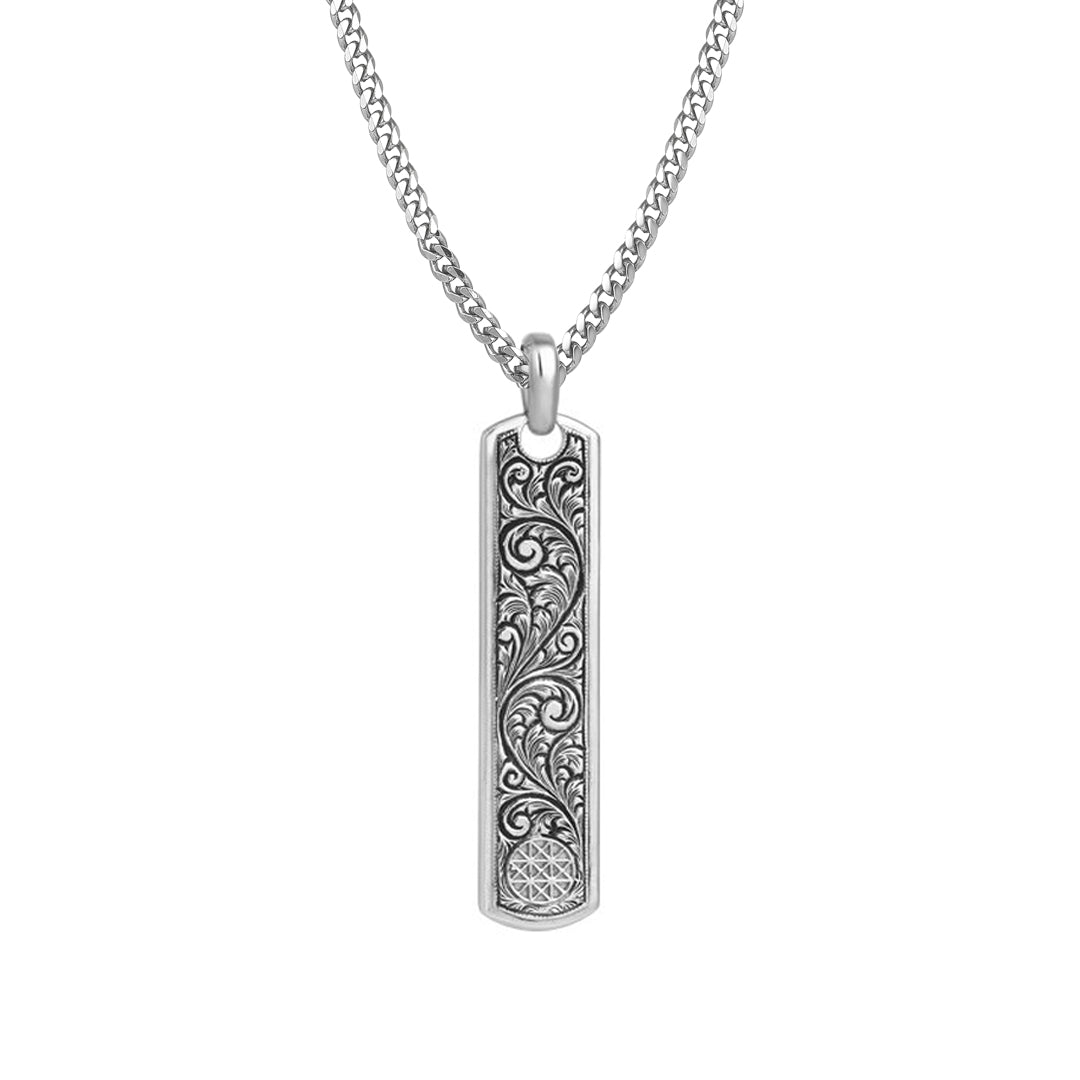 Classic Samurai Tag Necklace - Solid Silver
