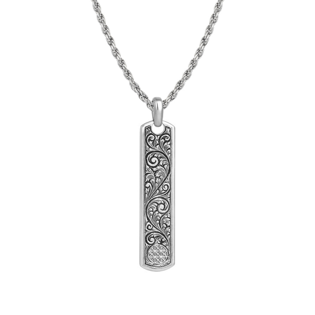 Classic Samurai Tag Necklace - Solid Silver