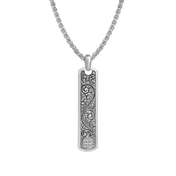 Classic Samurai Tag Necklace - Solid Silver