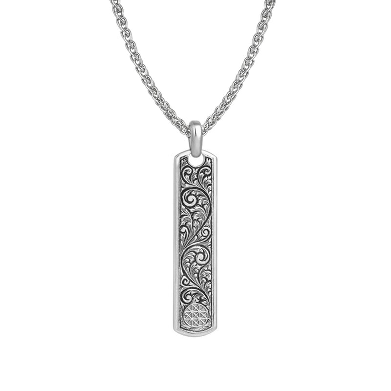 Classic Samurai Tag Necklace - Solid Silver