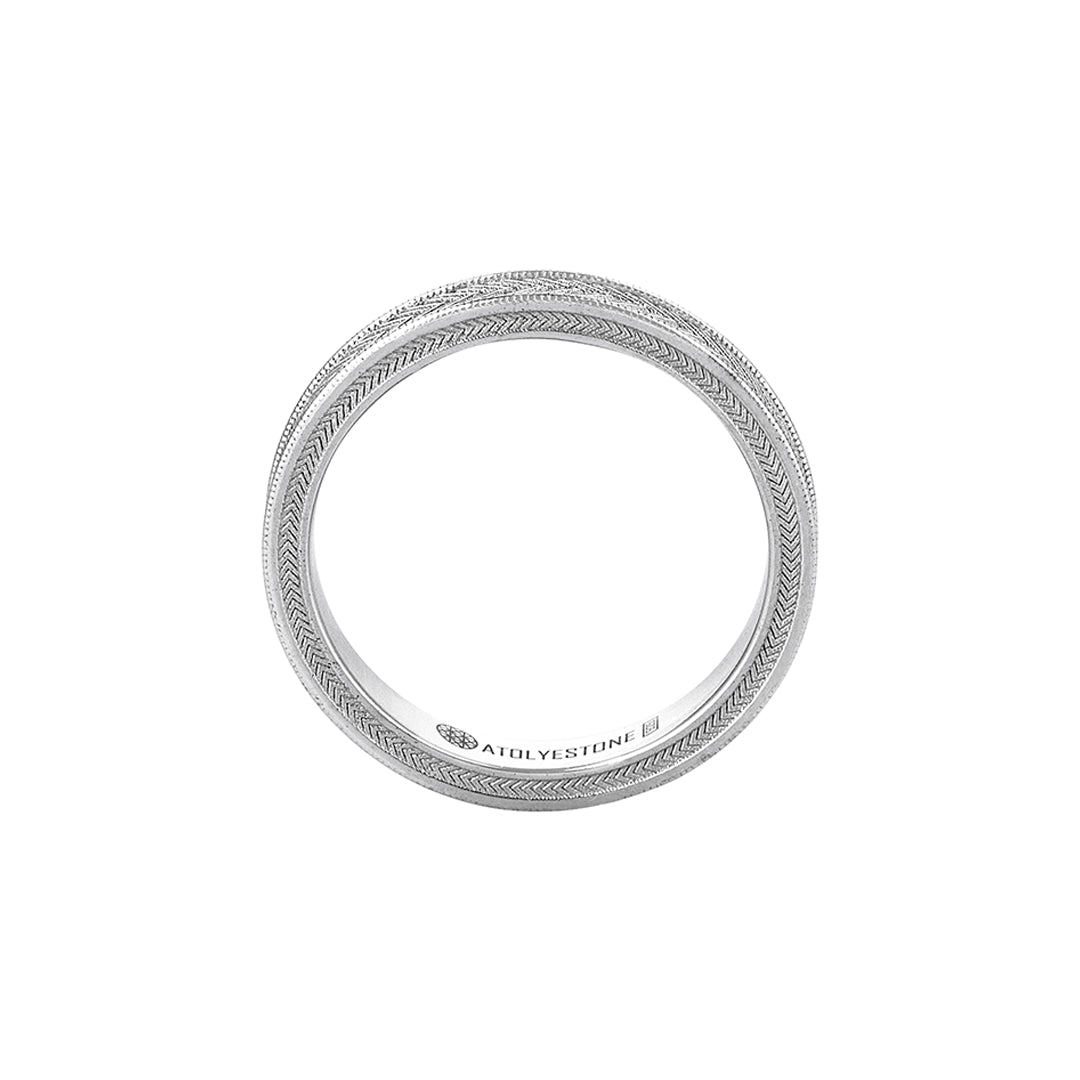 Signature Arrow Band Ring in Silver