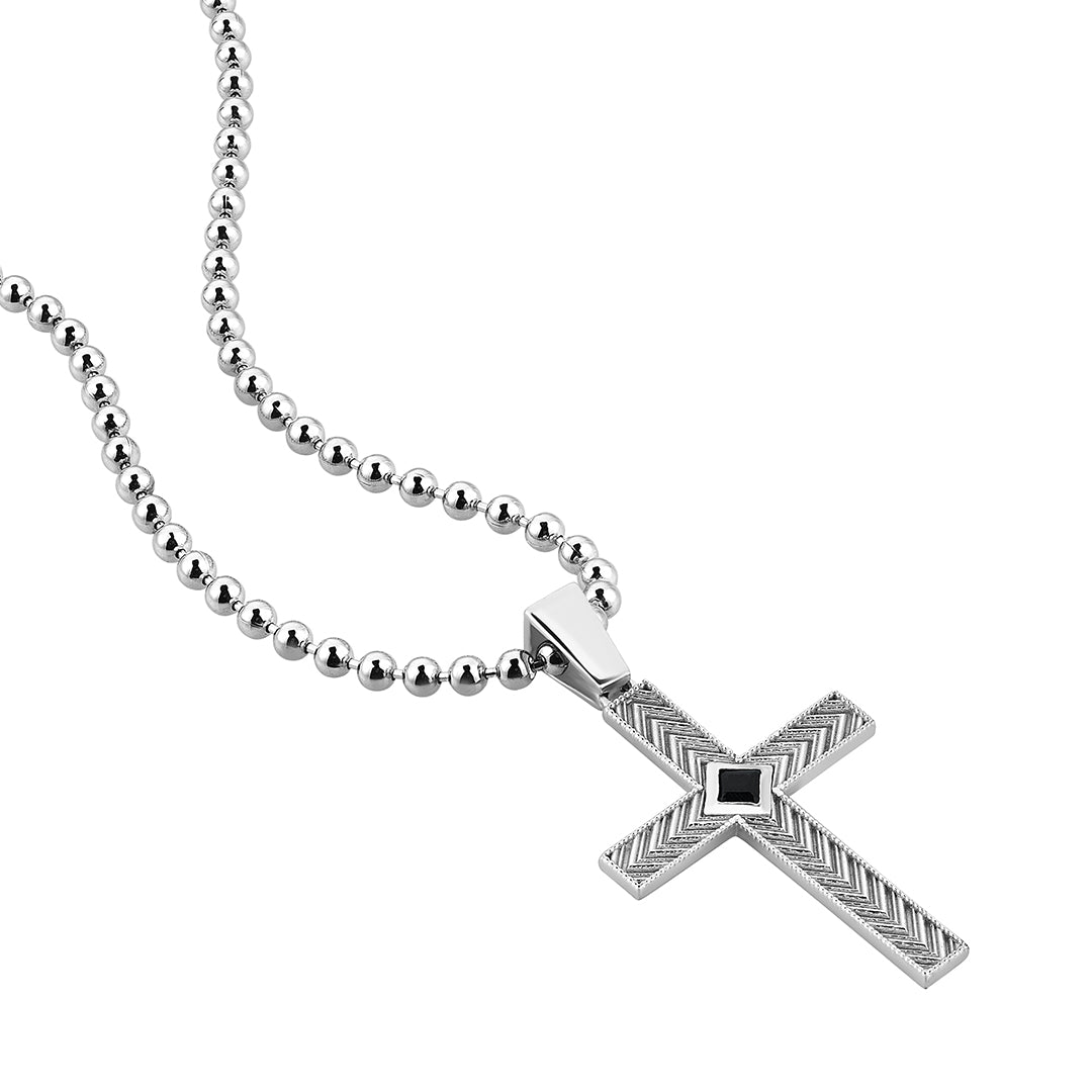 Signature Collection - White Gold Cross Pendant for Men