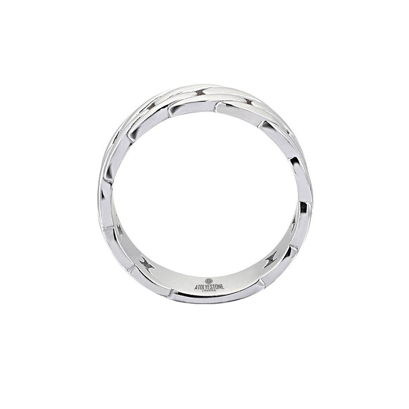 U7 Mens Thumb Ring Hip Hop Stainless Steel 7mm Wide Band Cuban Link Chain  Ring, Size 7|Amazon.com