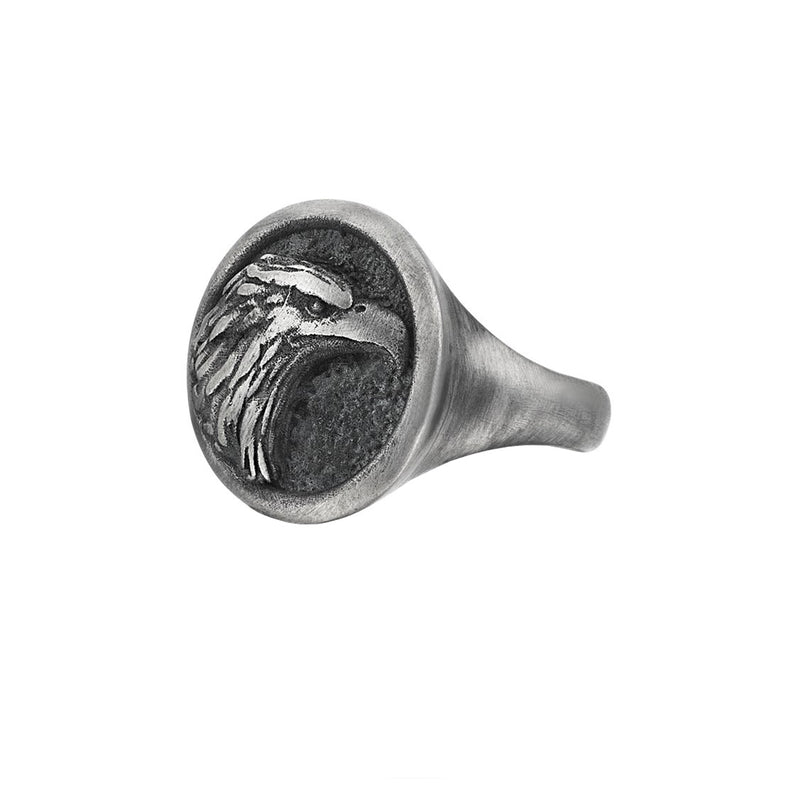 Eagle Ring - Aged Silver