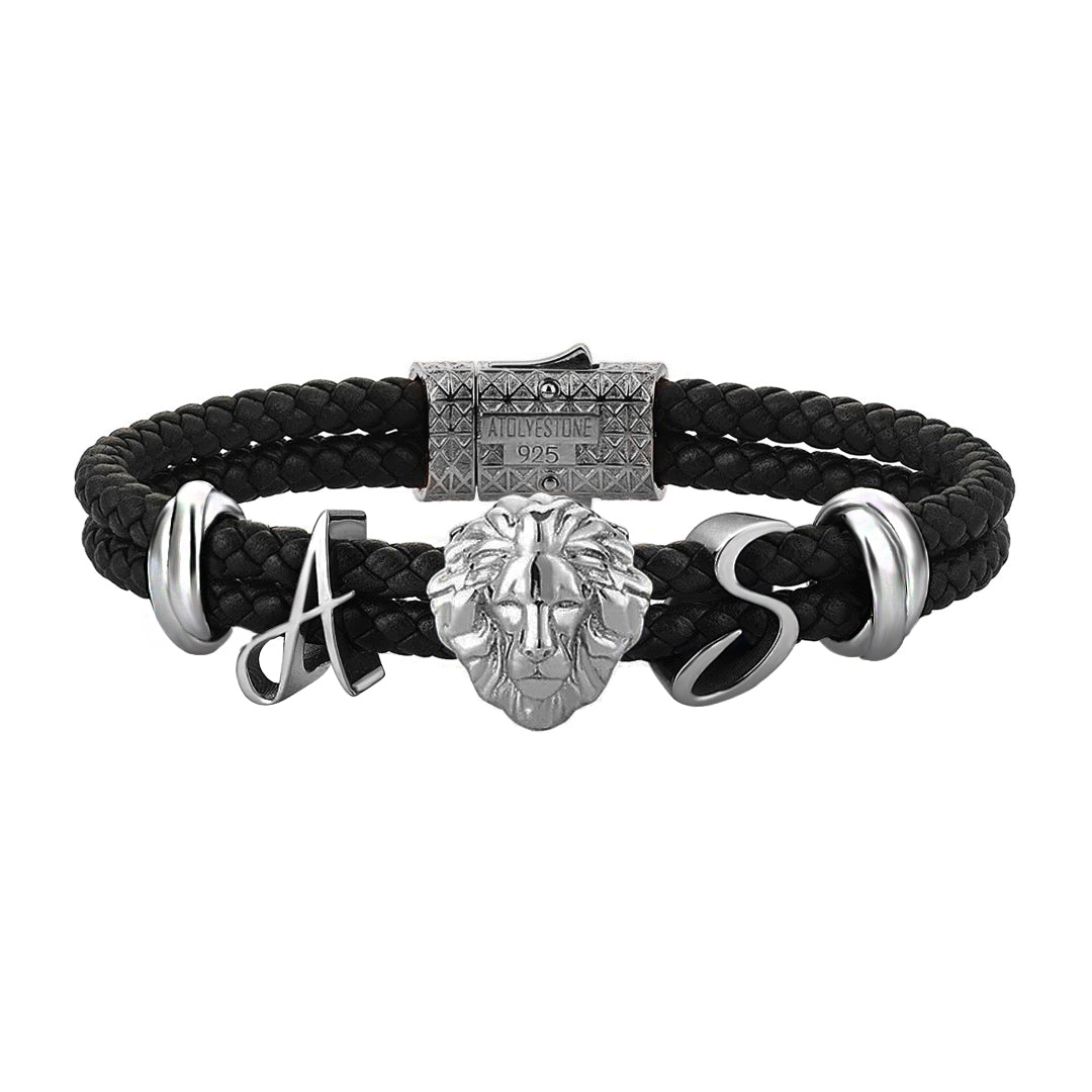 Statement Leo Leather Bracelet