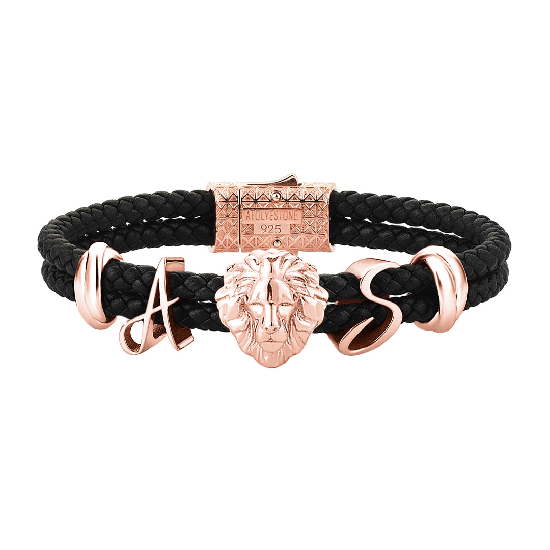 Statement Leo Leather Bracelet