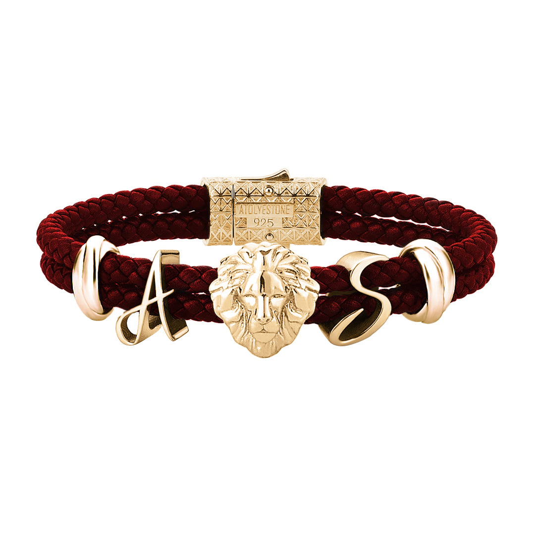 Statement Leo Leather Bracelet