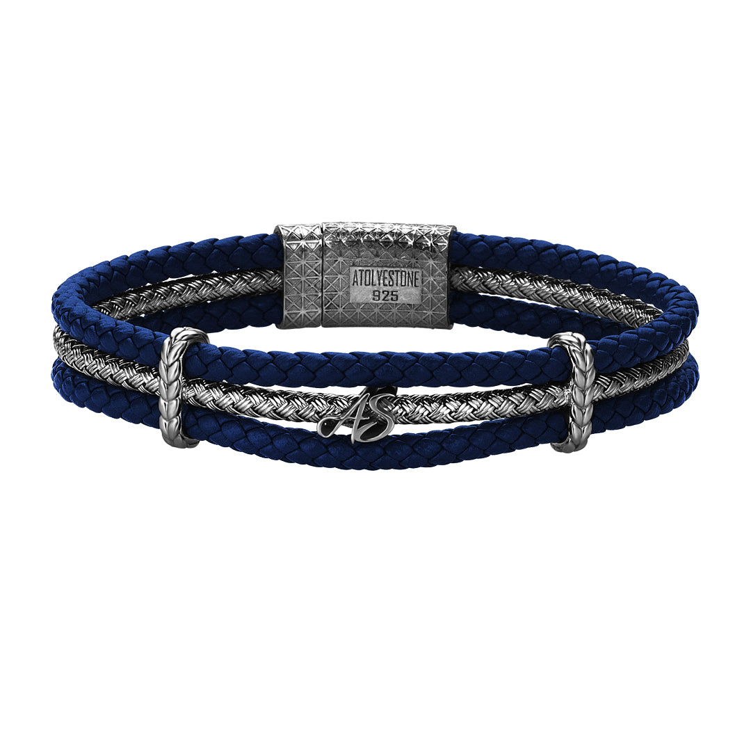Statement Triple Row Leather Bracelet