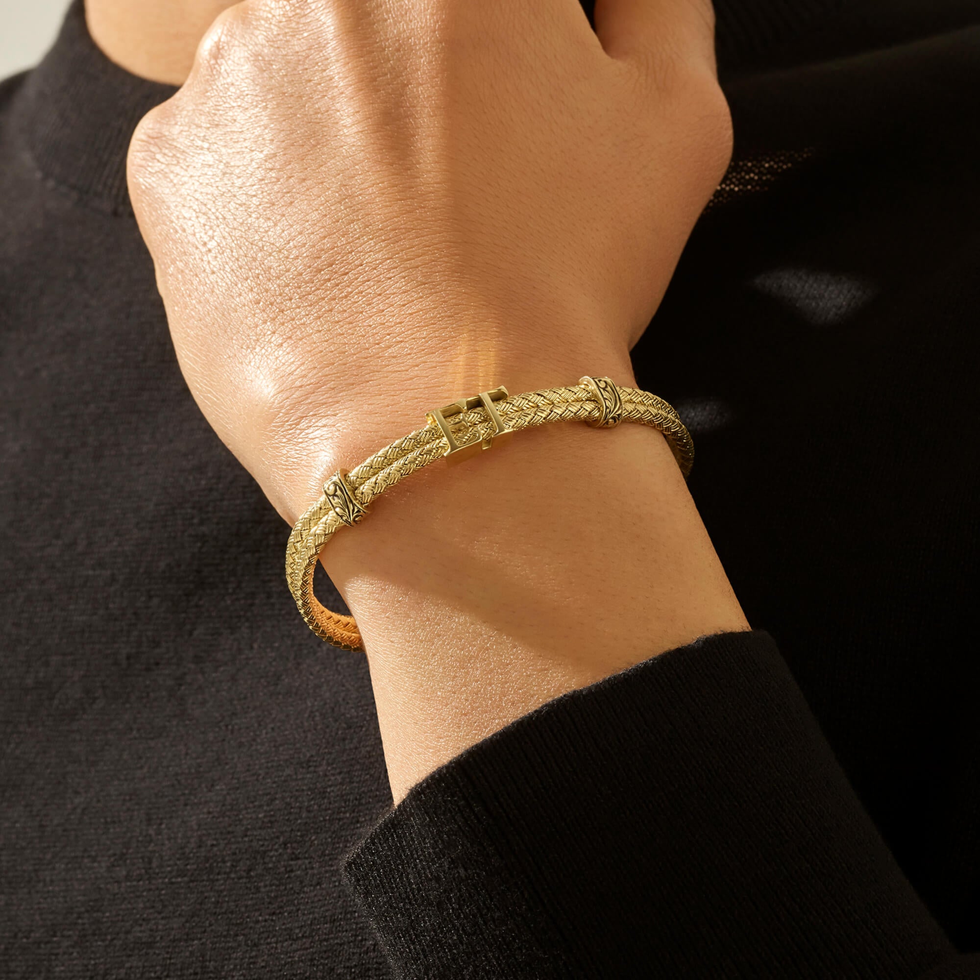 Statement Bangle Bracelet - Silver