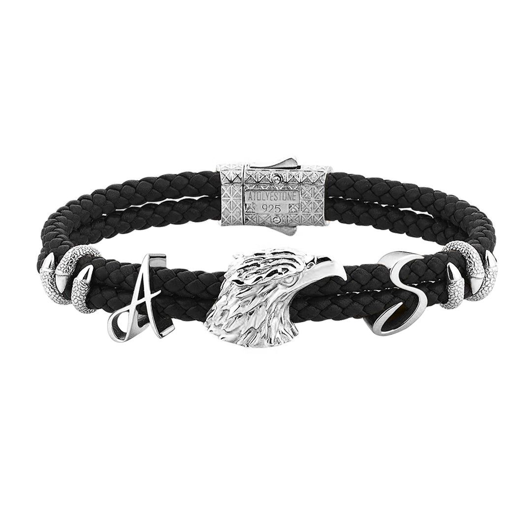 Statement Eagle Leather Bracelet