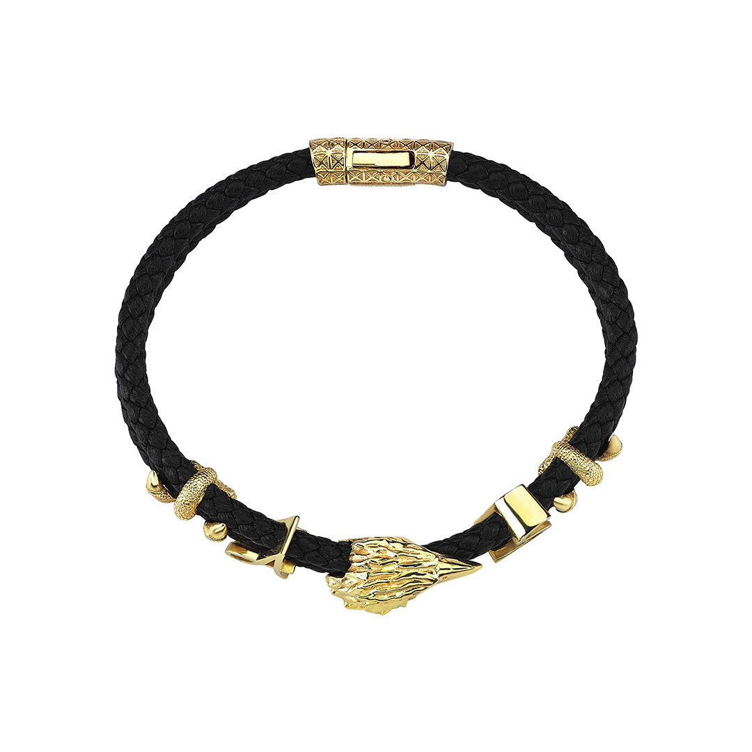 Statement Eagle Leather Bracelet