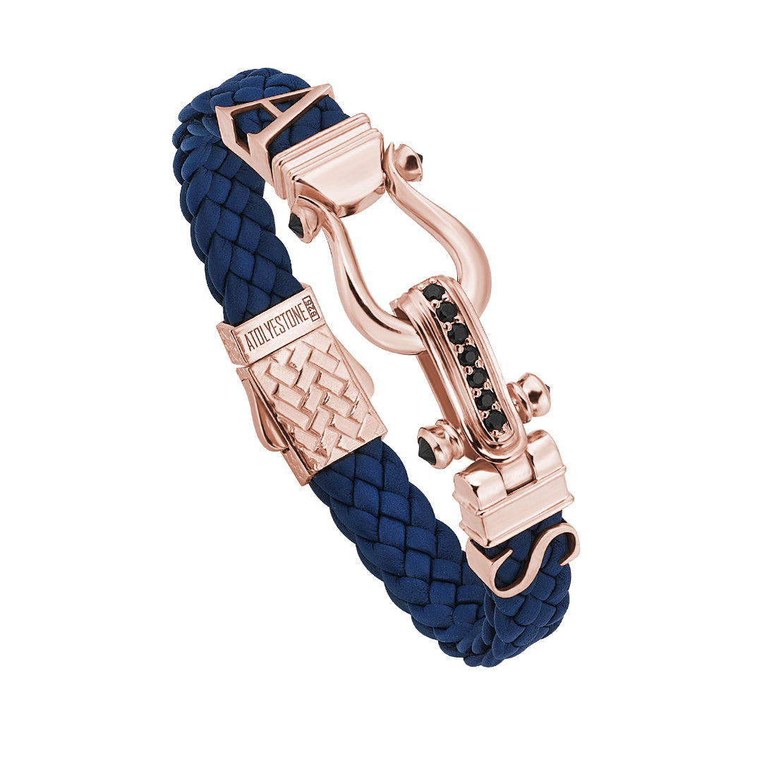 Statement Iconic Leather Bracelet in Silver