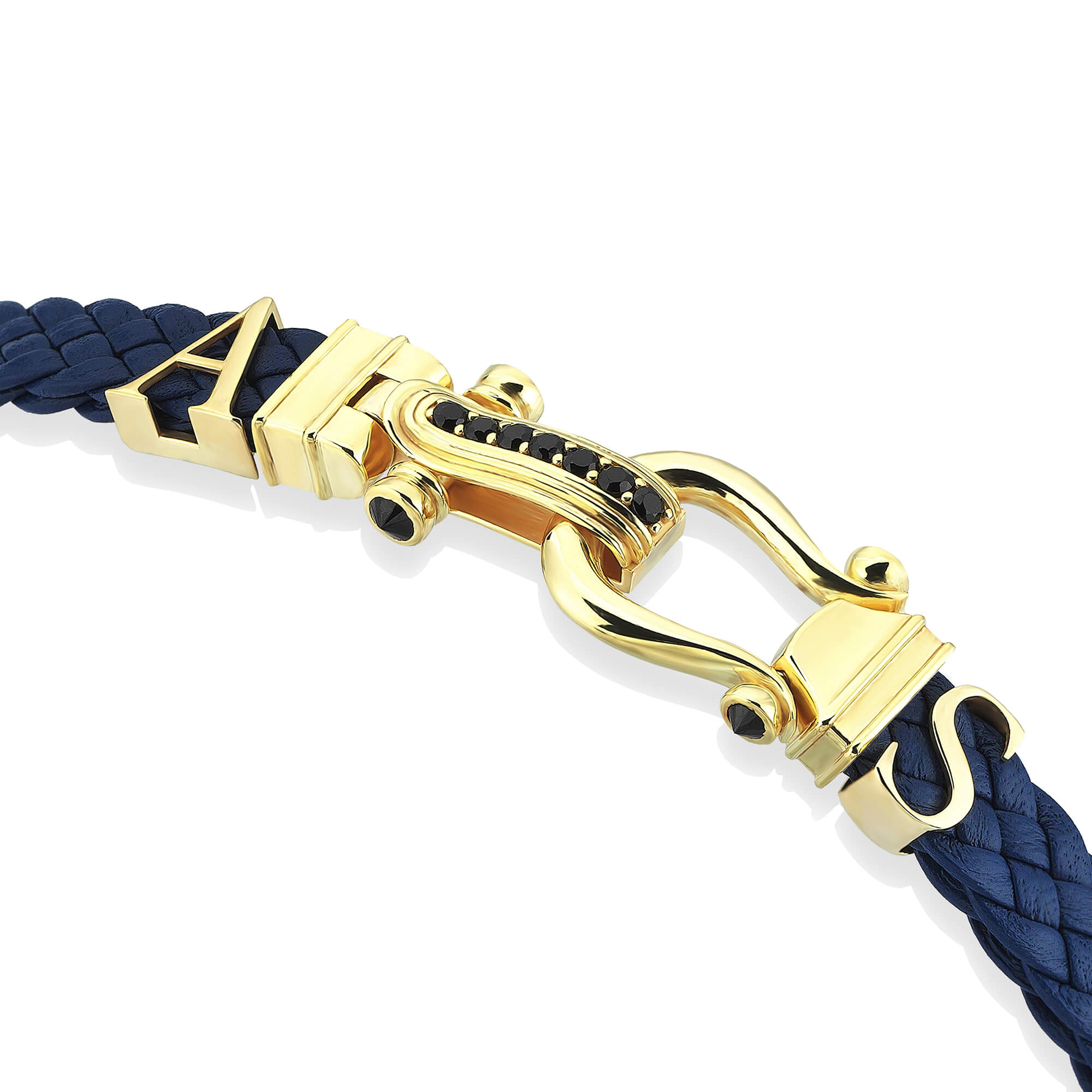 Statement Iconic Leather Bracelet in Silver