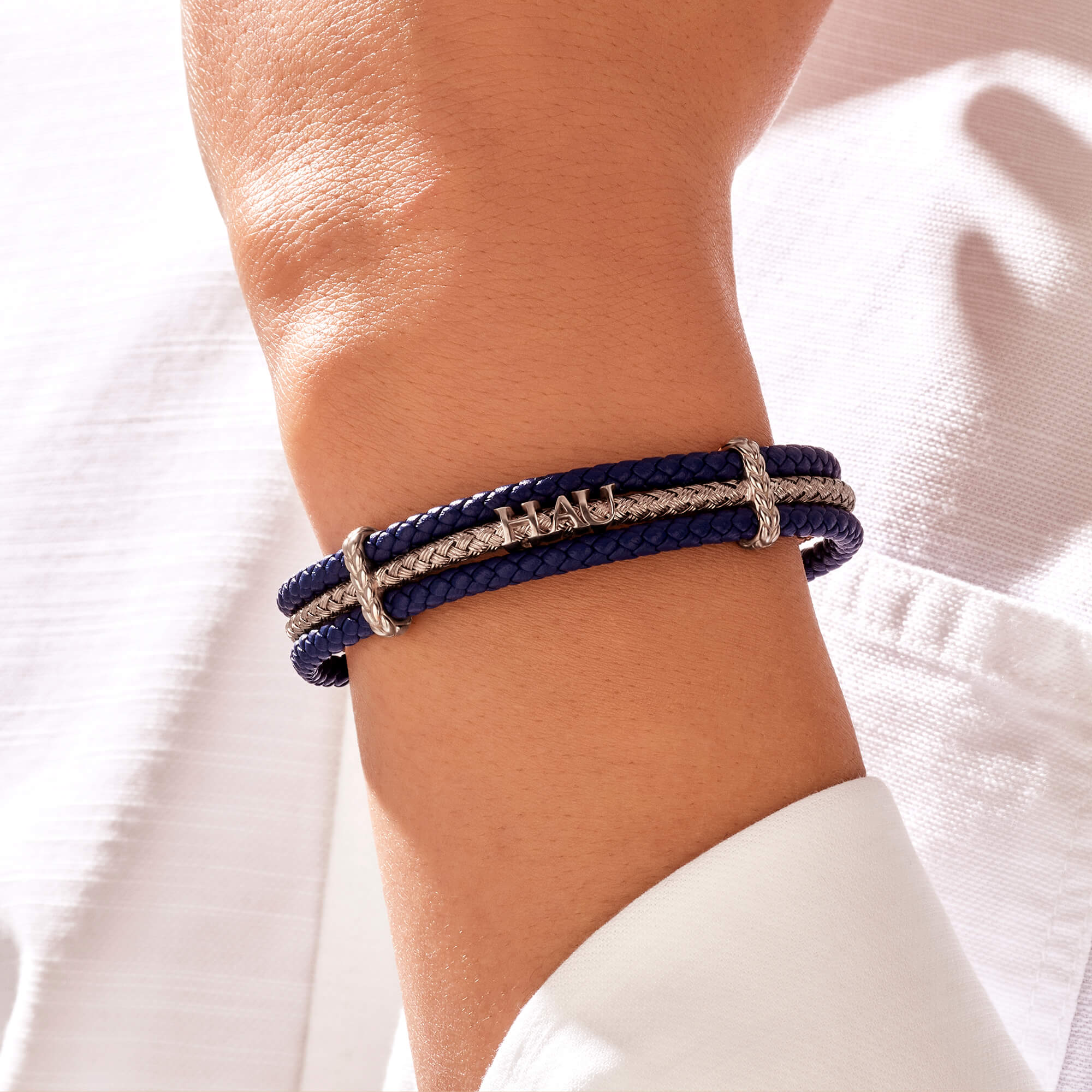 Statement Triple Row Leather Bracelet